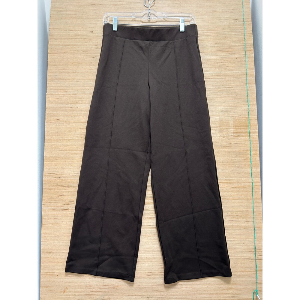 Old Navy Stevie Straight High Rise Front Seam Brown Knit Pants Womens Medium